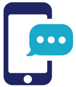 phone and speech bubble icon
